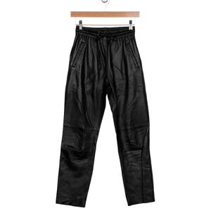 Oakwood Lambskin Leather Straight Leg Pants Skinny Lamb Leather Pants